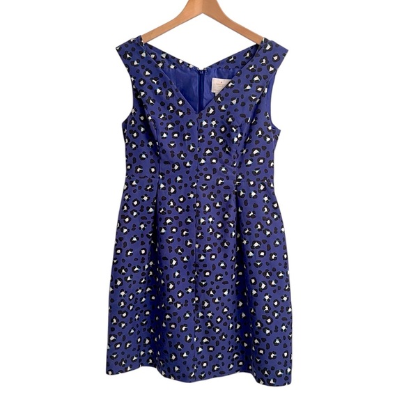 Kate Spade Cyber Cheetah Leopard Dawson Dress Sleeveless Fit And Flare - Picture 4 of 7